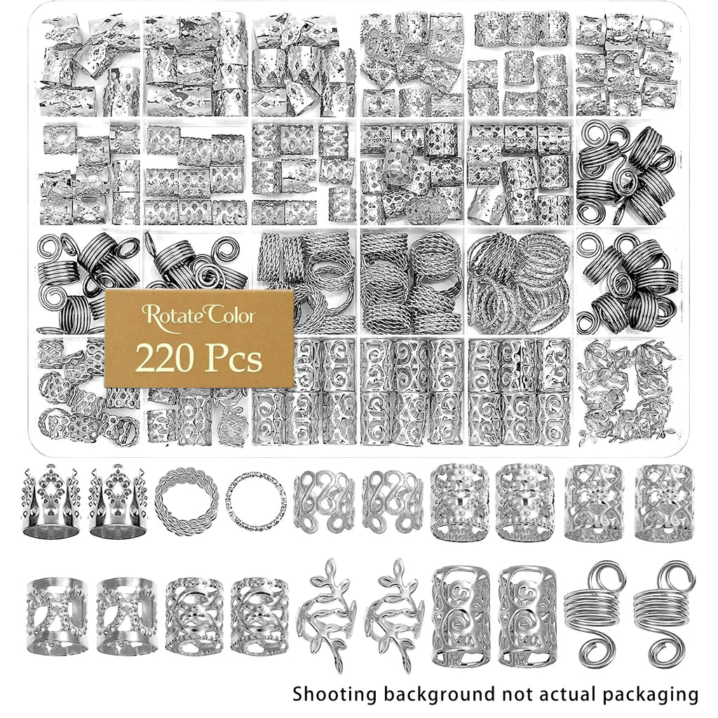 Hair Braid Jewellery Set (220 pcs)