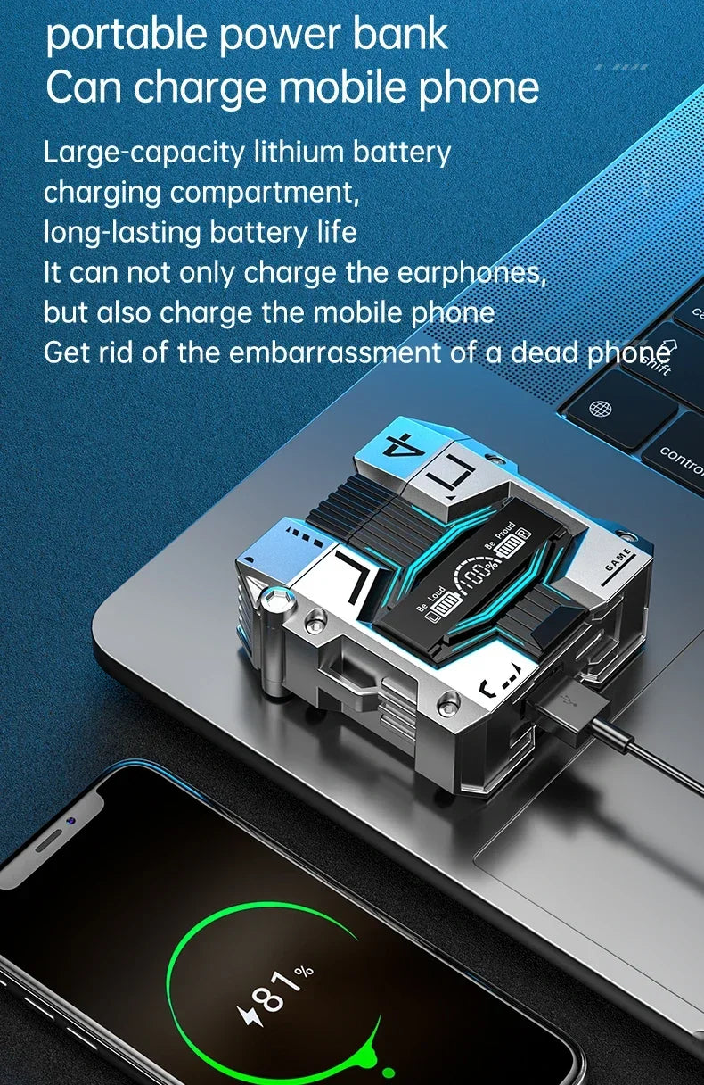 Wireless Bluetooth 5.3 Earphones with Active Noise-Cancelling Mic