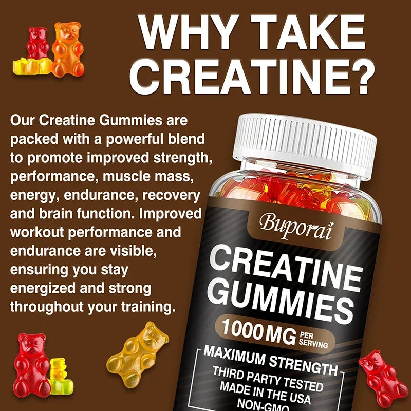 Creatine Monohydrate Gummies - Energy & Muscle Building