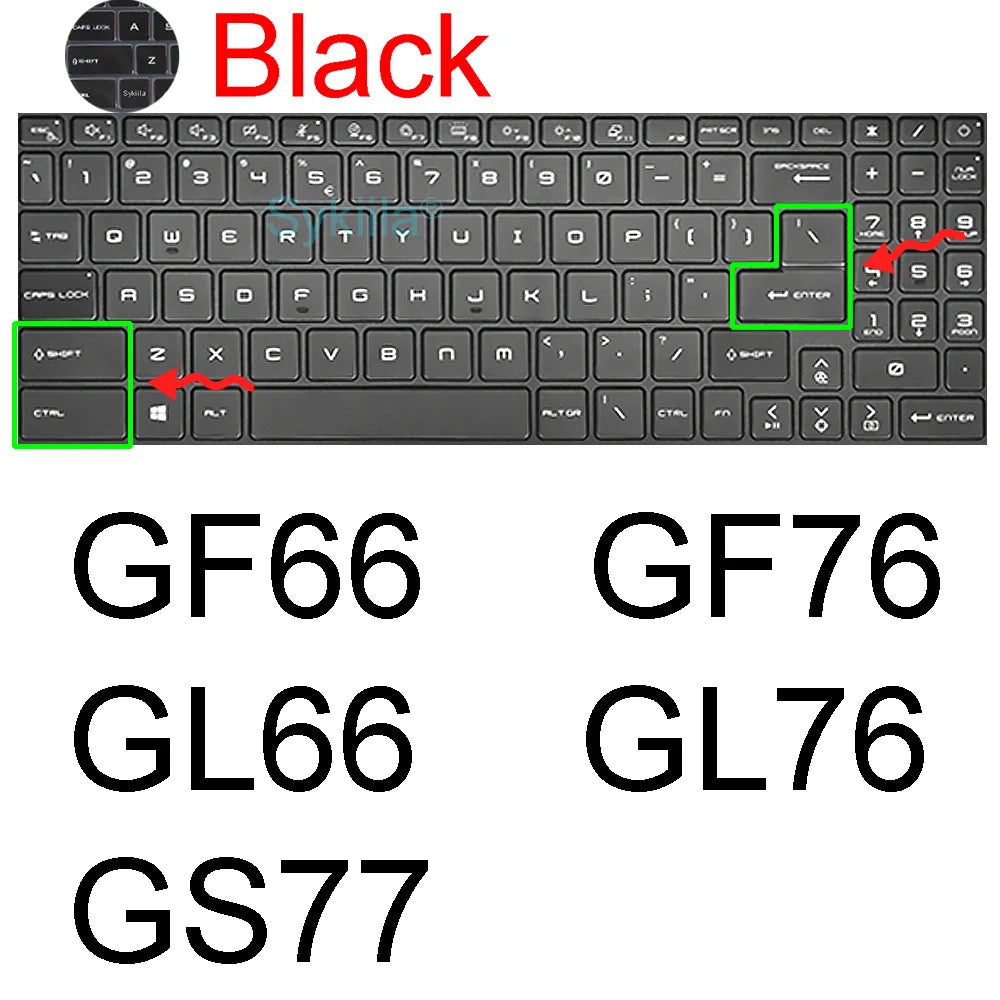 Silicone Keyboard Protector for MSI Gaming Laptops – GL Series