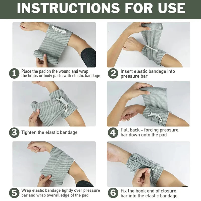 6/4 Inch First Aid Bandage IFAK Trauma Wound Care
