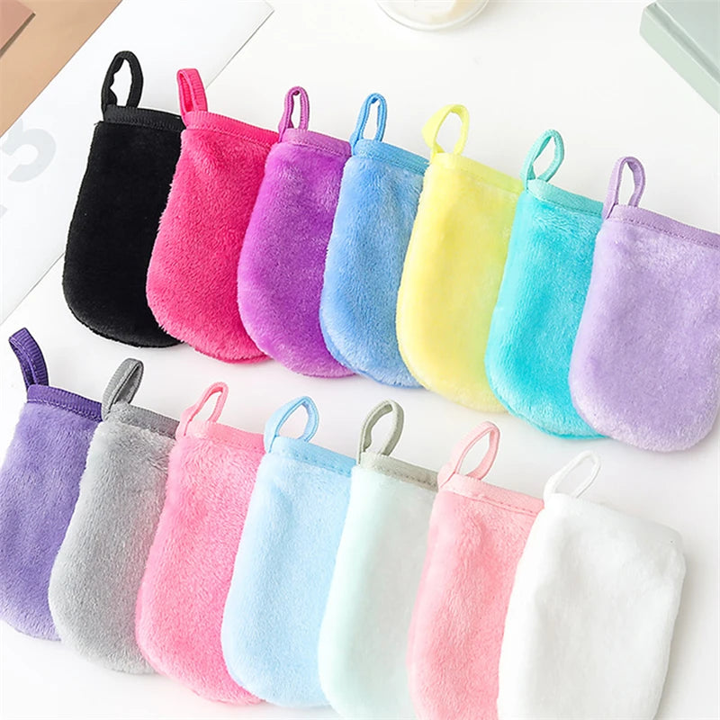Reusable Microfiber Makeup Remover Gloves