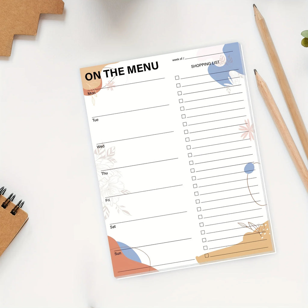 Magnetic Meal Planning Pad with Tear Off Shopping List