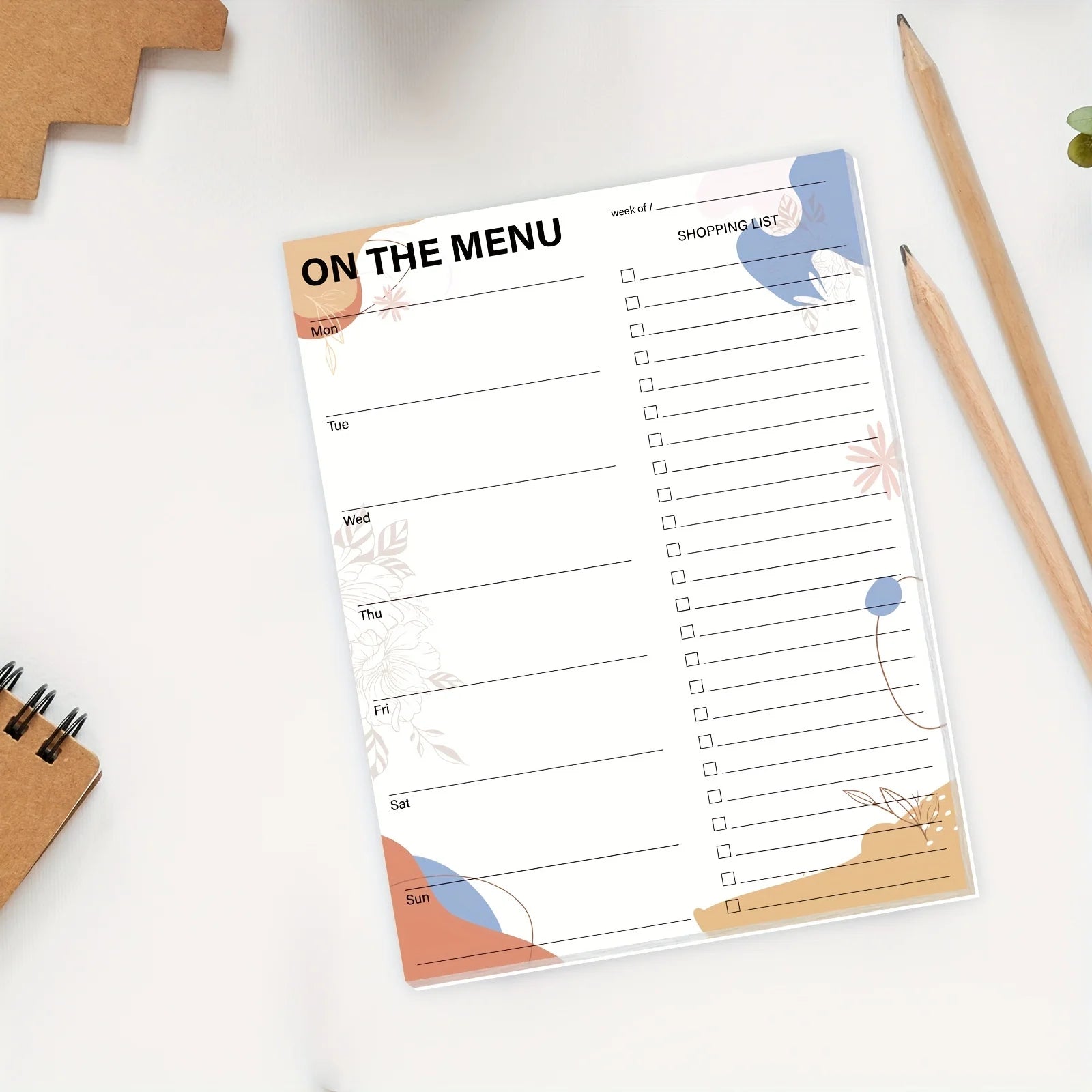 Magnetic Meal Planning Pad with Tear Off Shopping List