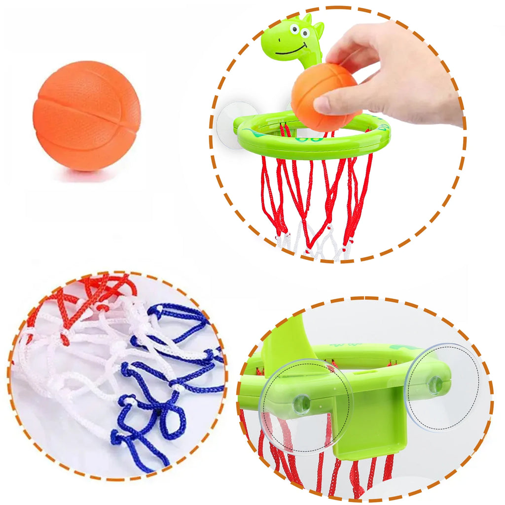 Kids Bath Toy - Suction Cup Basketball Hoop with 3 Balls