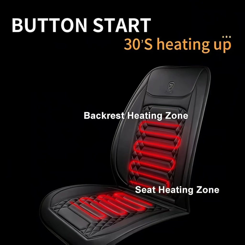 1/2pcs Winter Heated Car Seat Cover - 12V Heating