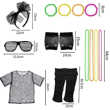 80s & 90s Retro Outfit Accessories Set