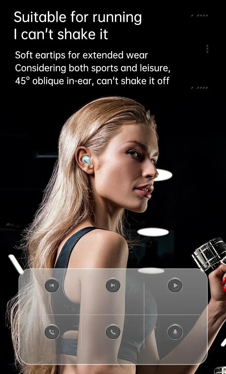Wireless Bluetooth 5.3 Earphones with Active Noise-Cancelling Mic