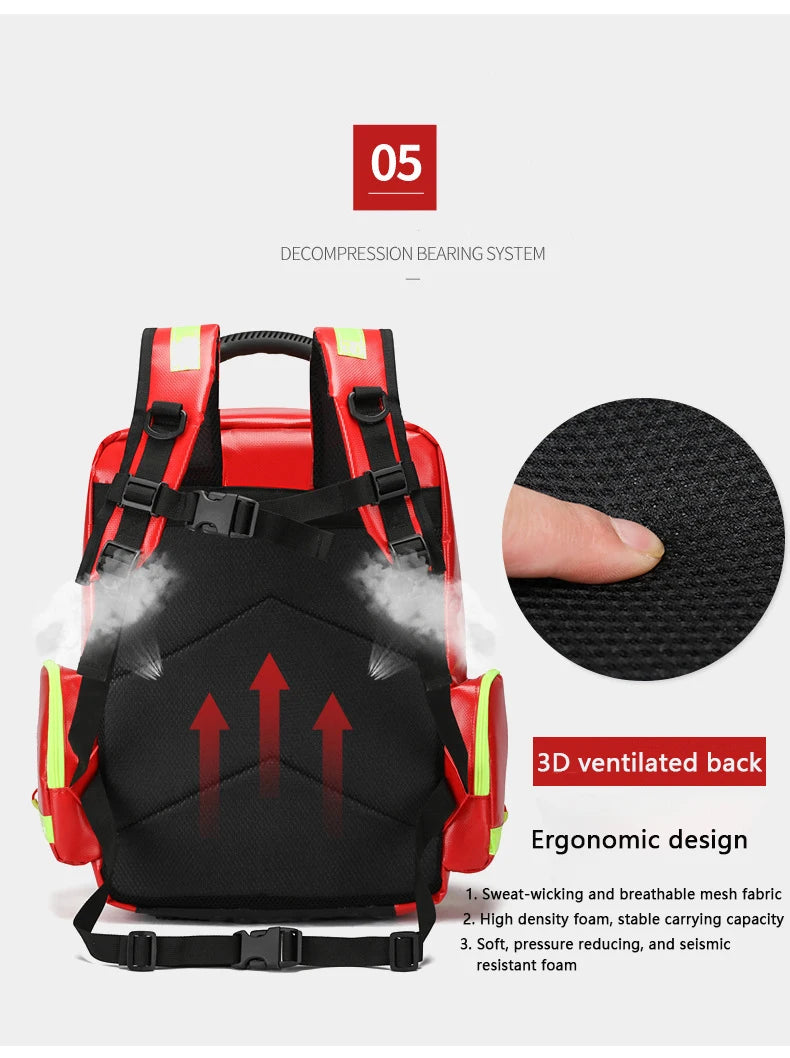 First Aid Backpack - Large Capacity Storage