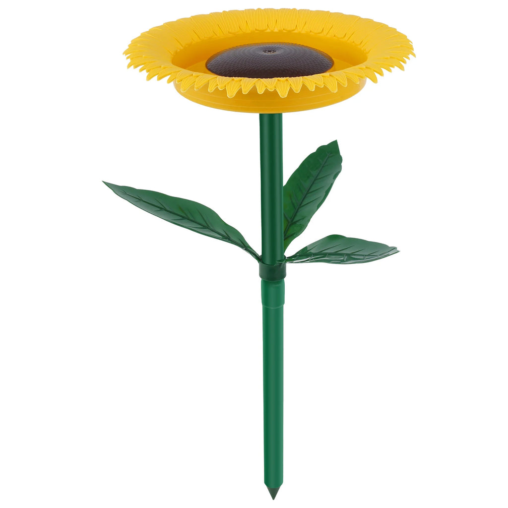 Sun Floral Standing Outdoor Bird Bath Feeder