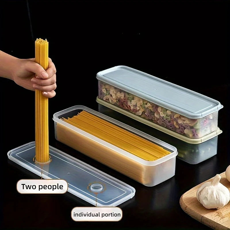 Rectangular Plastic Fridge Organiser Containers – Stackable, Set of 4