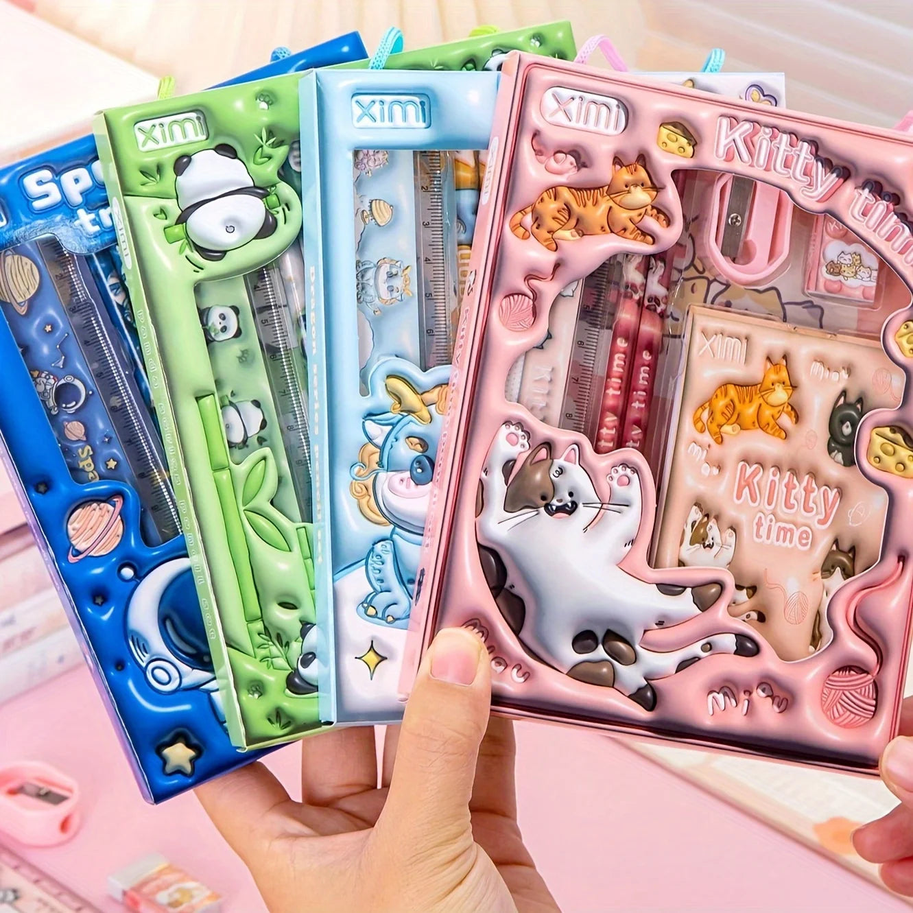 6-Piece 3D Gift Stationery & Pencil Set