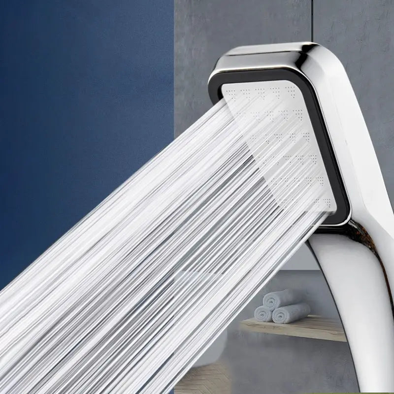 300-Hole Pressurized Square Handheld Shower Head
