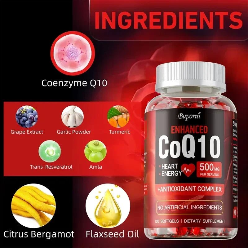 CoQ10 Supplement - Heart Health, Energy & Immune Support