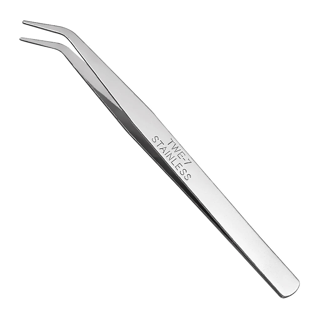 Stainless Steel Tweezers – Curved Serrated Tip
