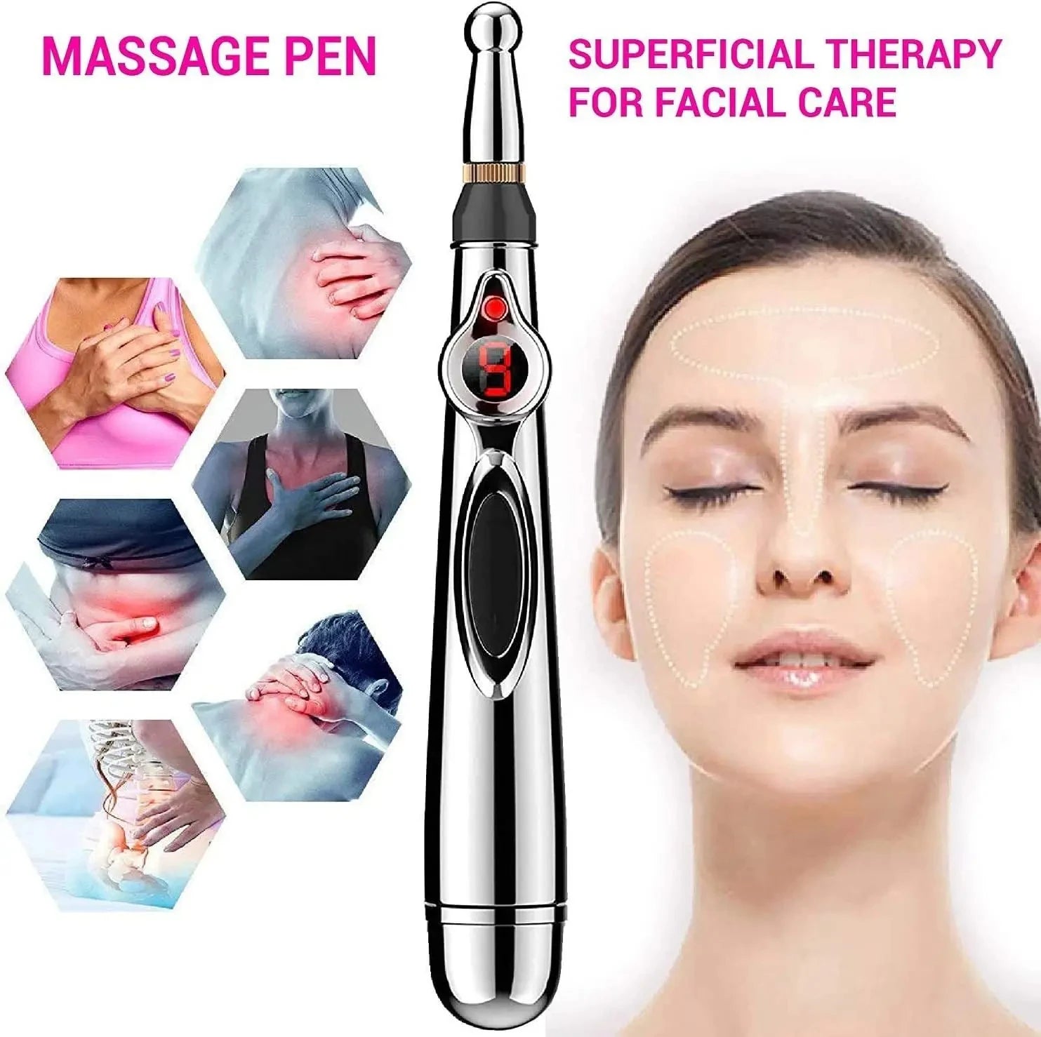 Electronic Acupuncture Point Massage Pen – Pain Relief & Meridian Therapy