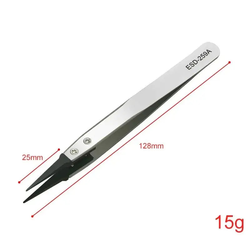 ESD Anti-Static Precision Tweezers – Heavy-Duty Metal