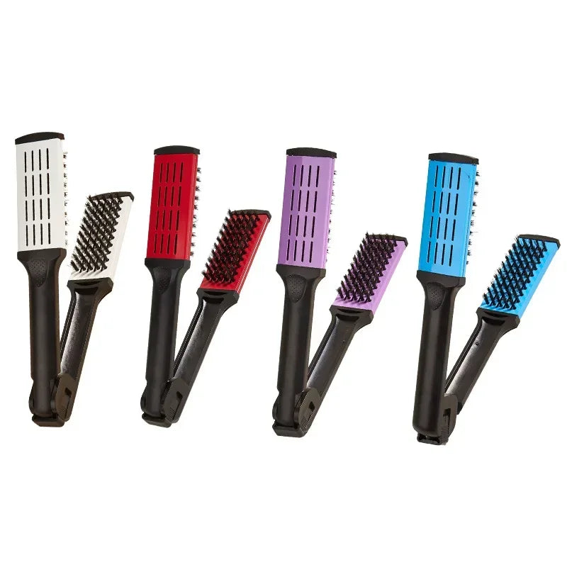 Pro Double Brush Nylon Hair Straightener