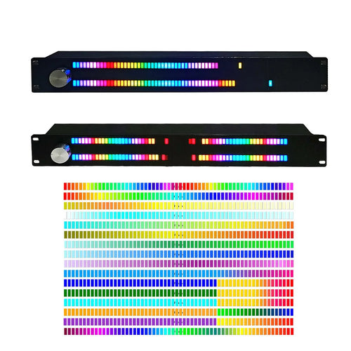 128-LED Full Colour Music Spectrum Level Indicator with Digital Display