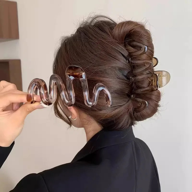 High Gloss Plastic Hair Clip – Snap Closure, Strong Hold