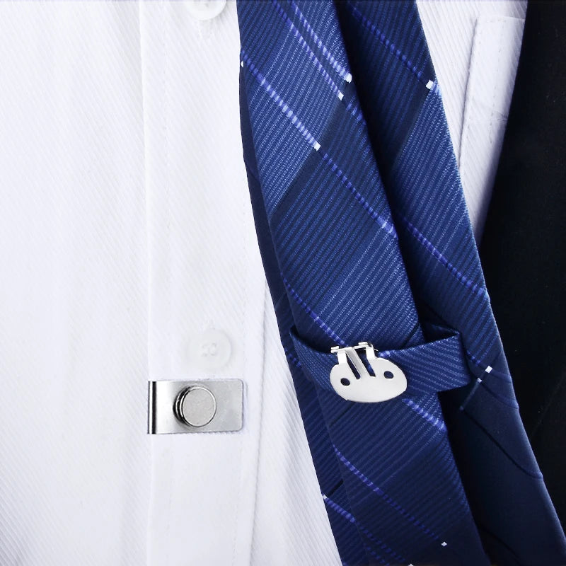 Silver Magnetic Tie Clip
