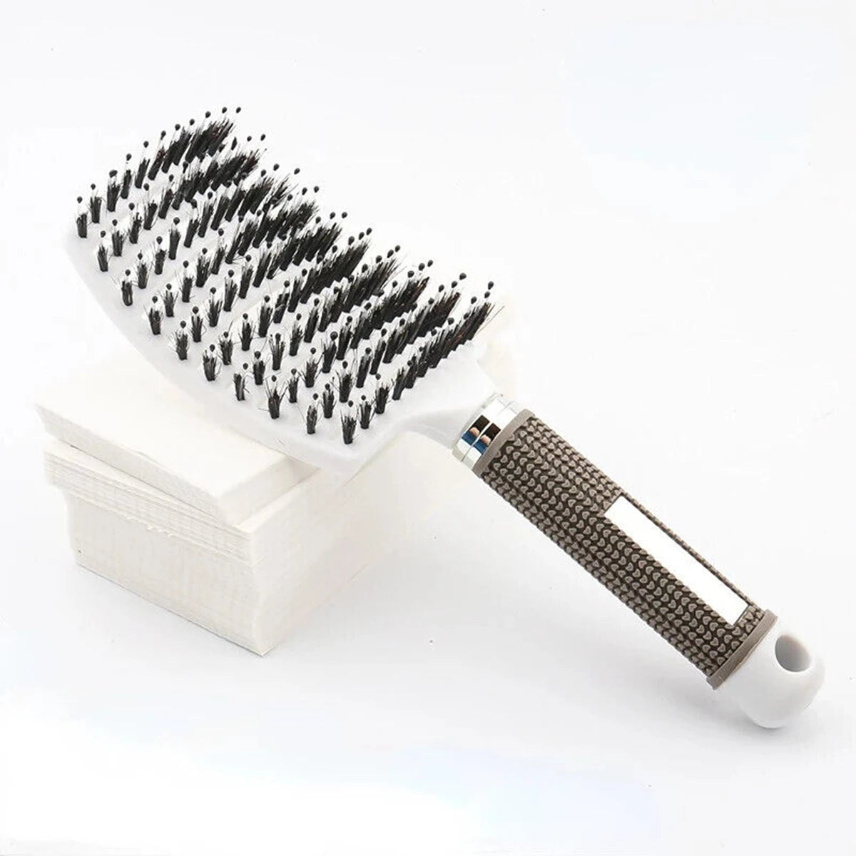 Boar Bristle & Nylon Pin Hairbrush – Smoothing & Detangling Brush