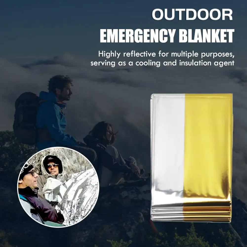 Emergency First Aid Thermal Blanket - Windproof & Waterproof Foil
