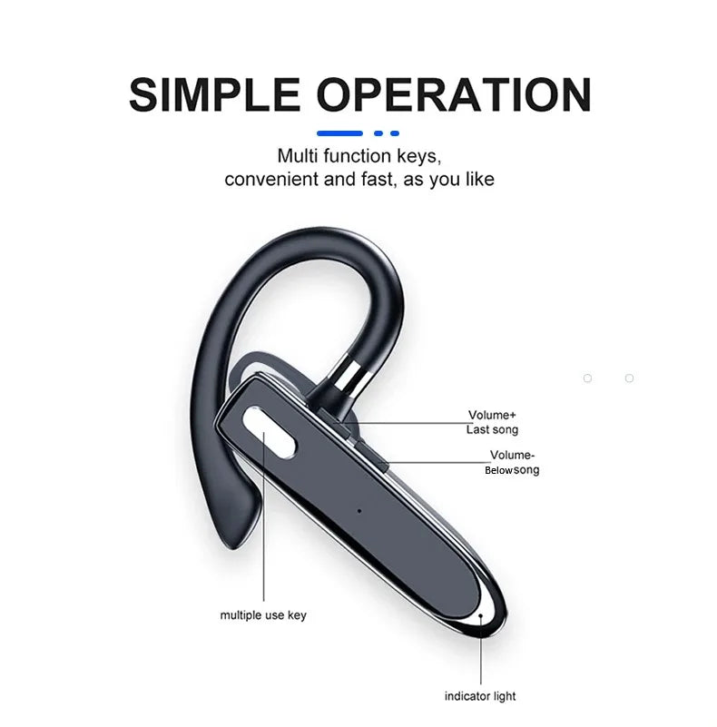 Wireless Bluetooth Earphones with ENC Noise-Cancelling Microphone