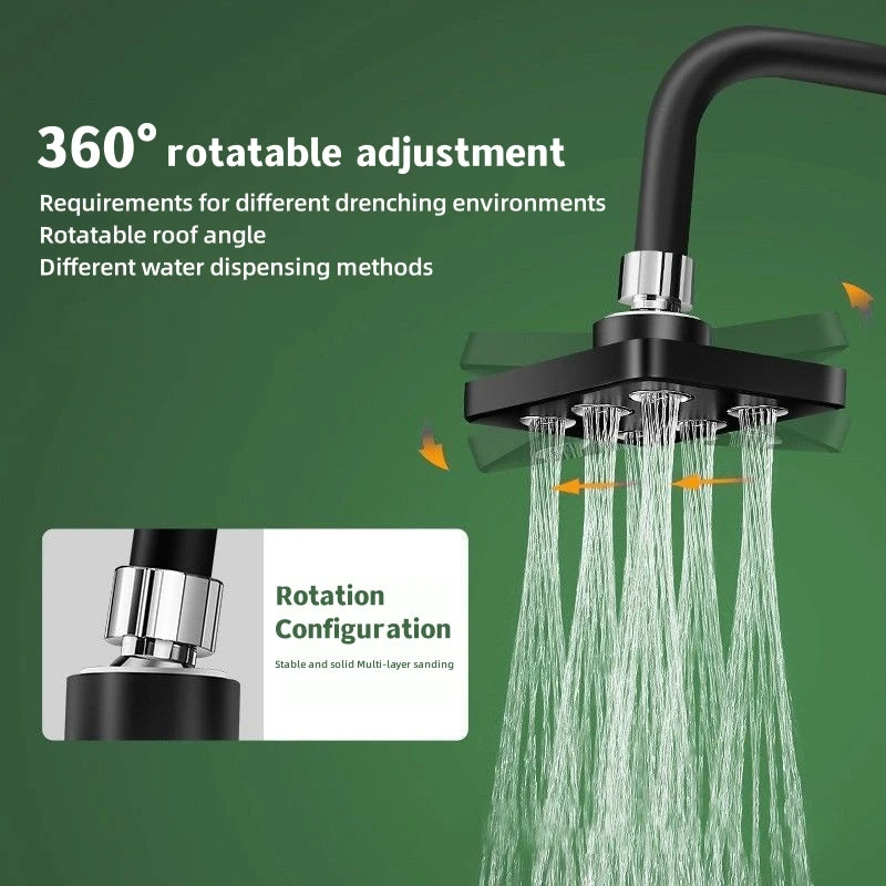 360° Pressurized Mini Surround Shower Head
