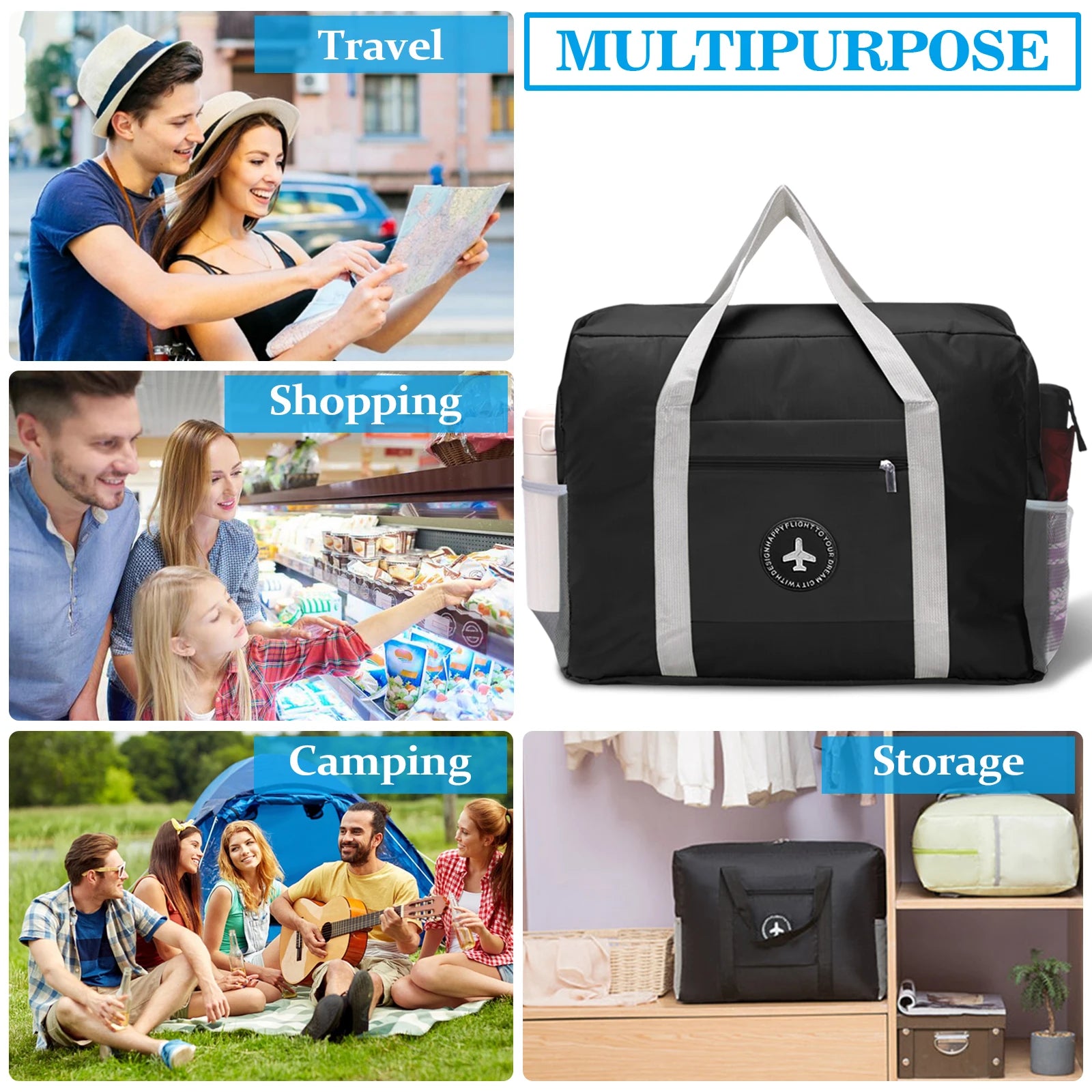Lightweight Foldable Sports Duffle Bag