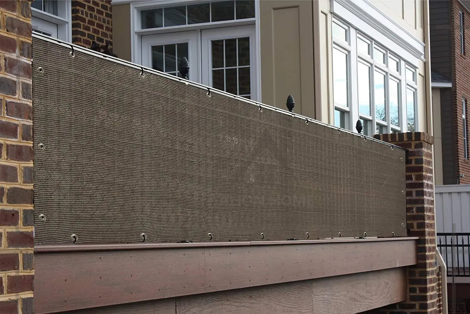 Patio Fence Privacy Screen Mesh with Grommets & Zip Ties