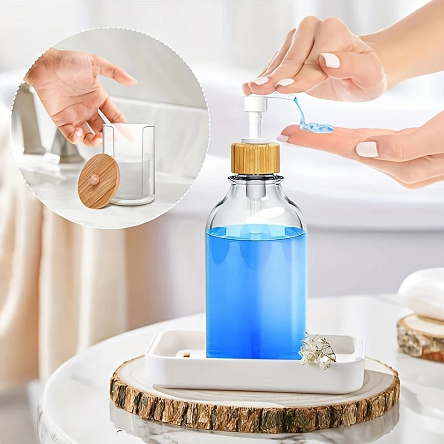 Bathroom Accessories Set - Soap Dispenser, Toothbrush & Storage (4/5 Pcs)