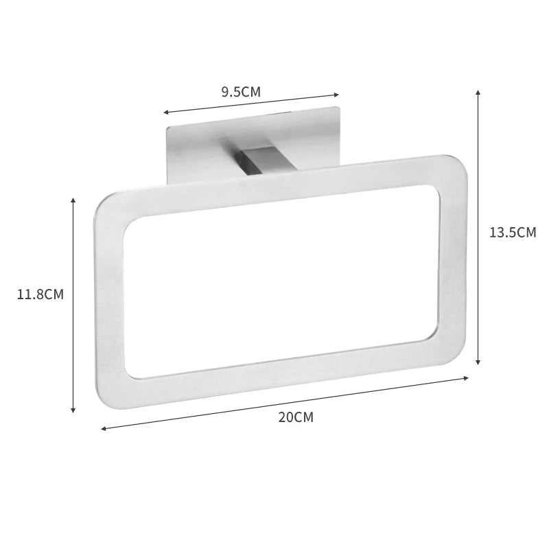 Matte Black Bathroom Accessories Set - Wall Mounted