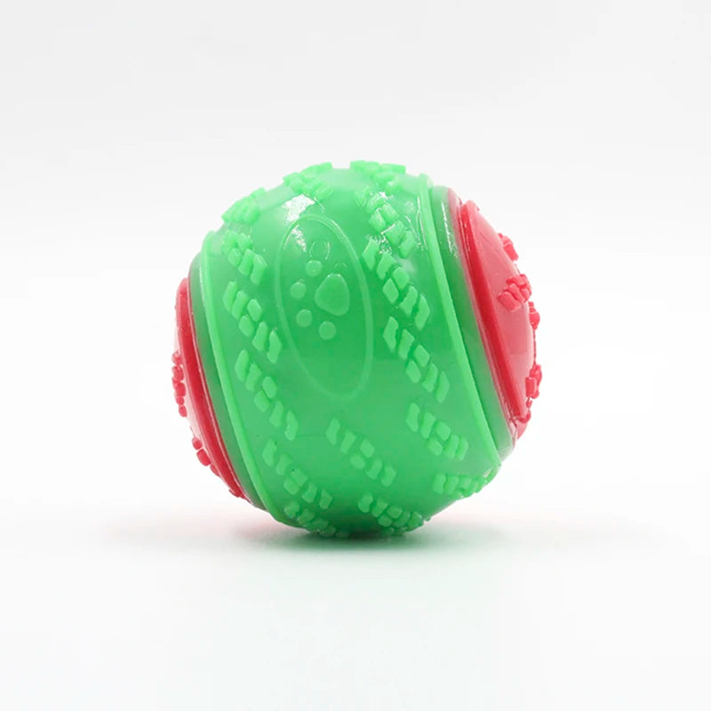 Bite-Resistant Squeaky Dog Ball Toy for Teeth Cleaning
