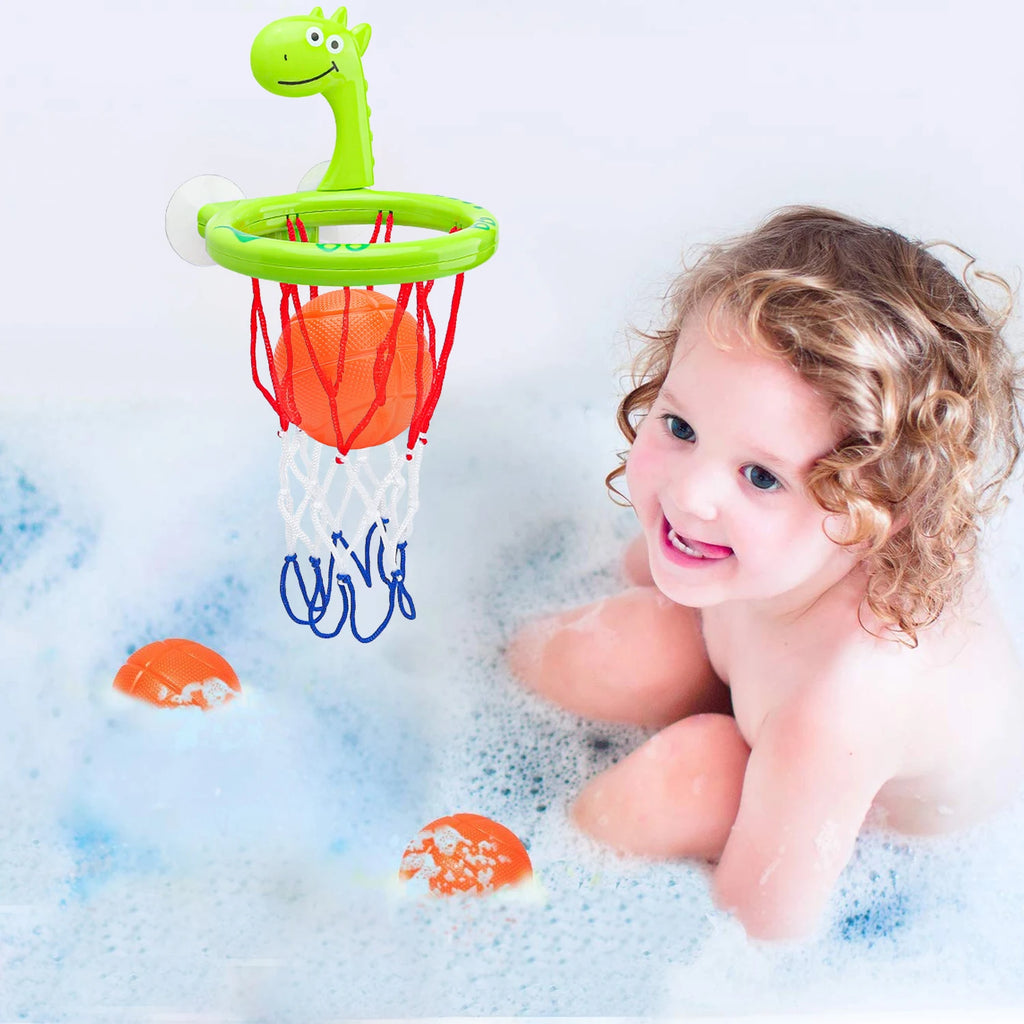 Kids Bath Toy - Suction Cup Basketball Hoop with 3 Balls
