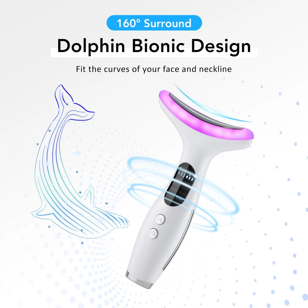 Microcurrent Neck Beauty Device - 3 Massage Modes for Skin Tightening