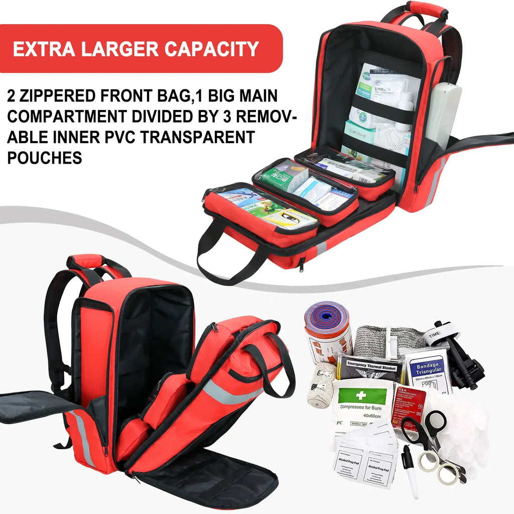 Foldable First Aid Rescue Bag - Large Capacity