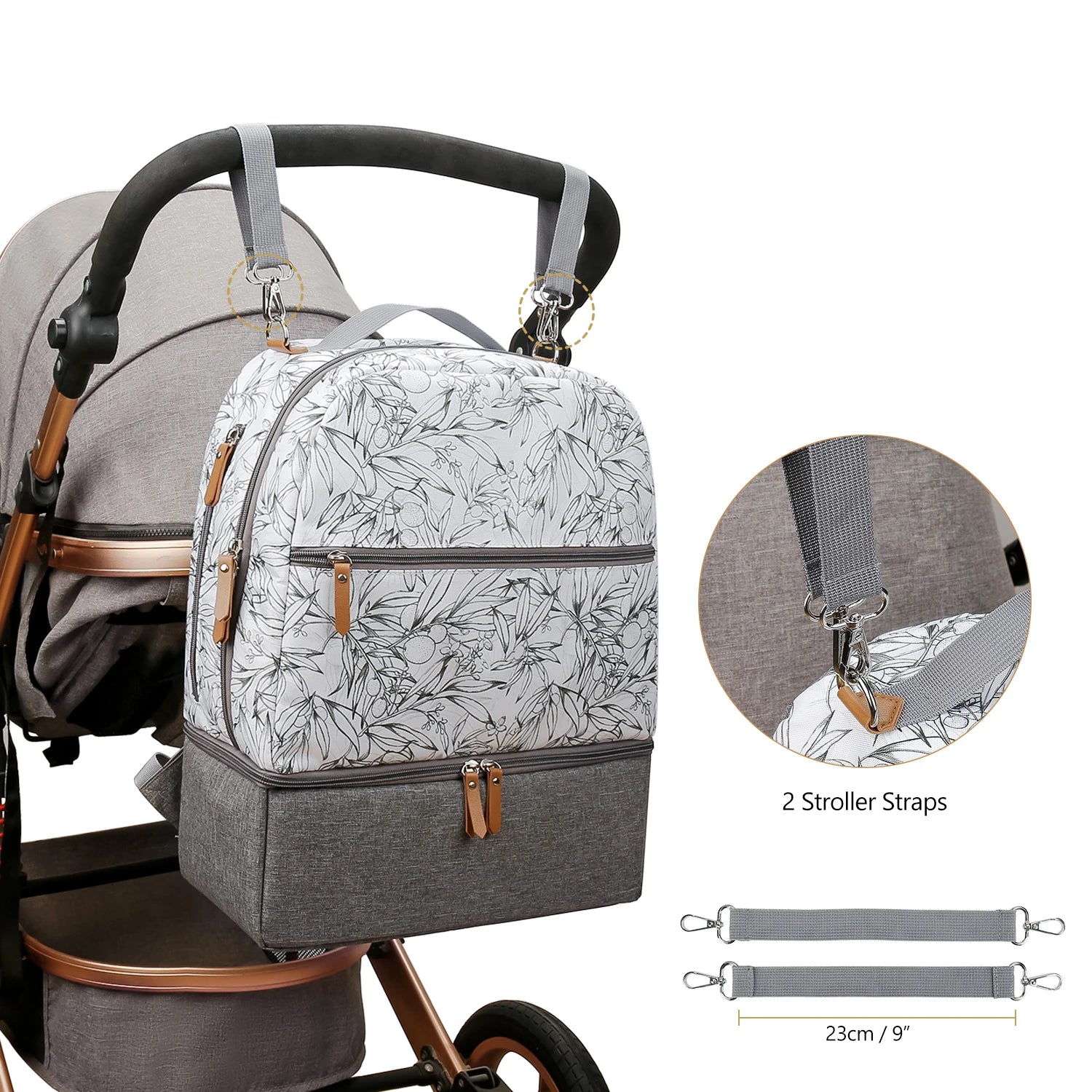 Breast Pump Bag with Insulated Cooler Compartment