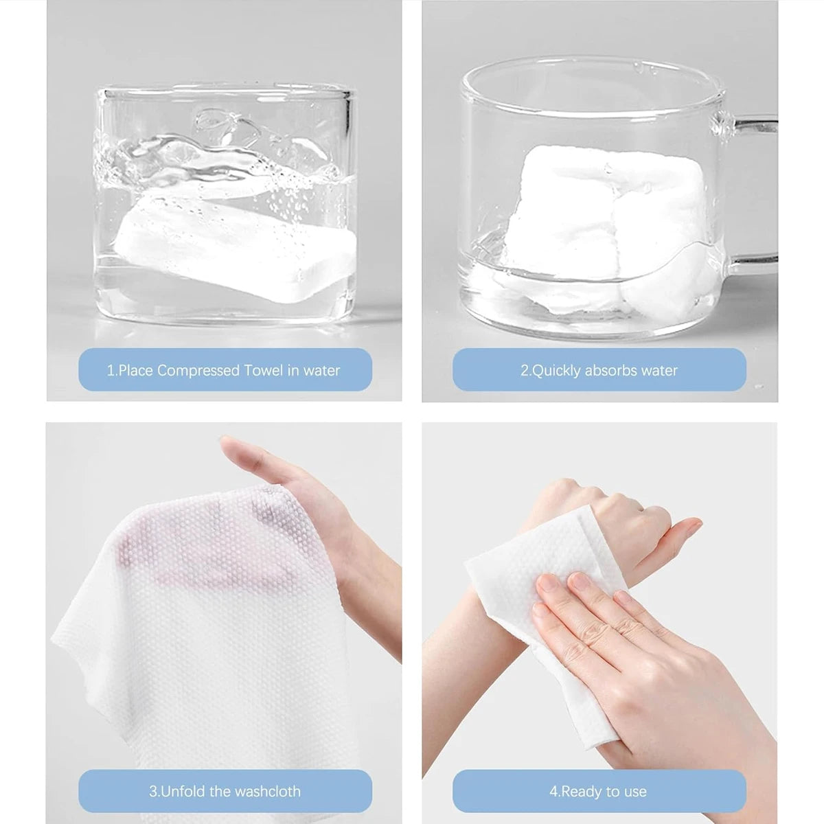 Individually Packaged Compressed Disposable Towels