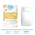 Disposable four-piece double bedding - sheet, duvet cover, pillowcase