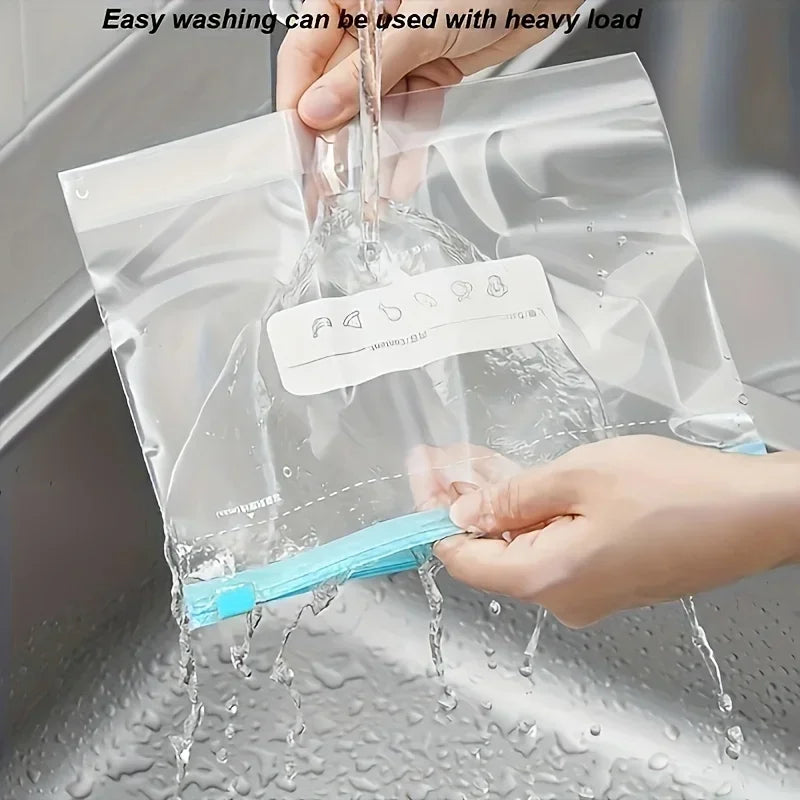45PCS Ziplock Silicone Food Storage Bags - Leakproof, Reusable