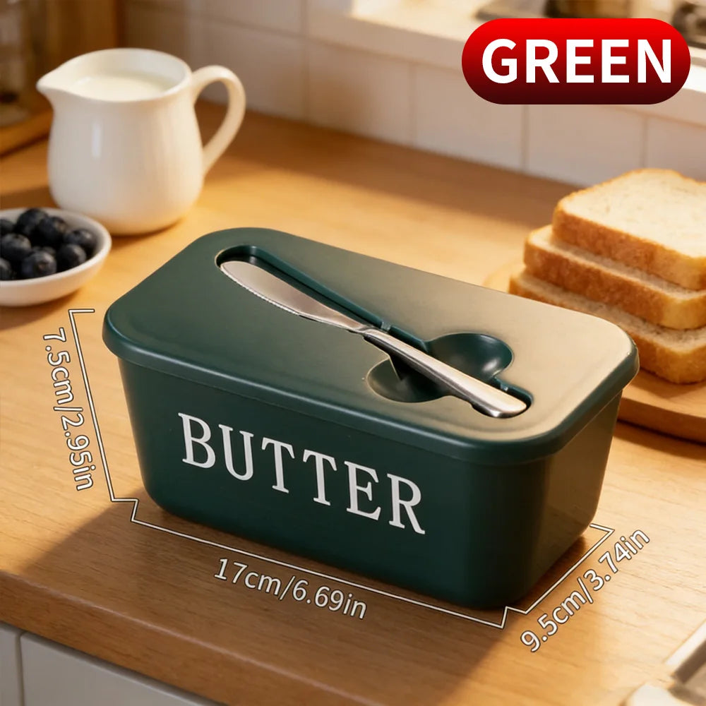 Butter Dish Fridge Storage Box with Spreader Knife