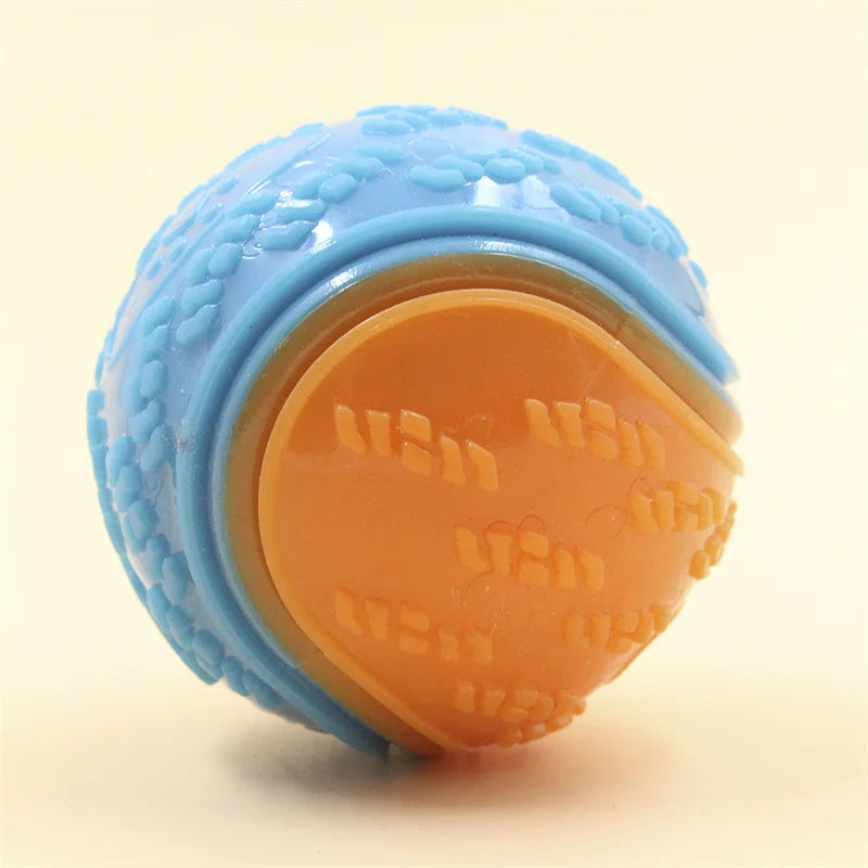 Pet Teeth Cleaning Bite Resistance Squeaky Dog Ball Toy