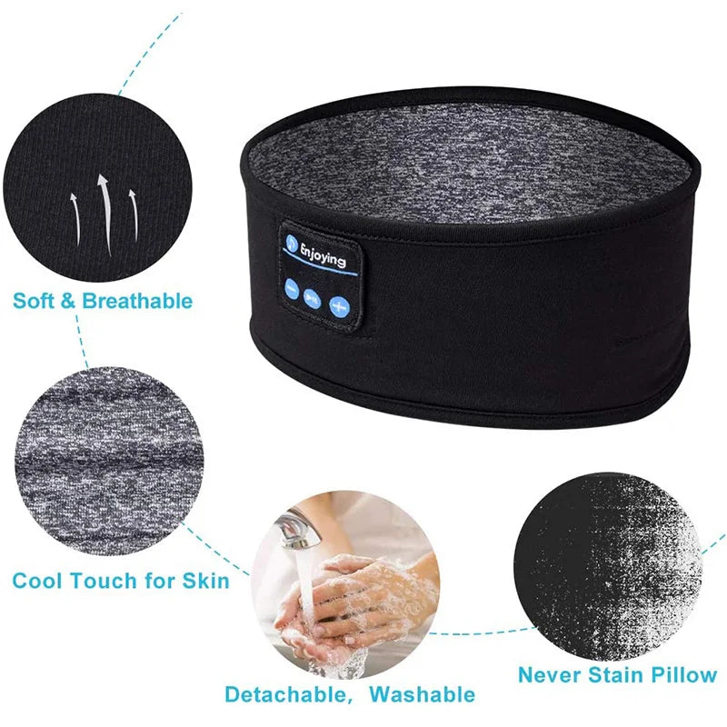 Wireless Bluetooth Sports & Sleep Headband with Built-in Speakers