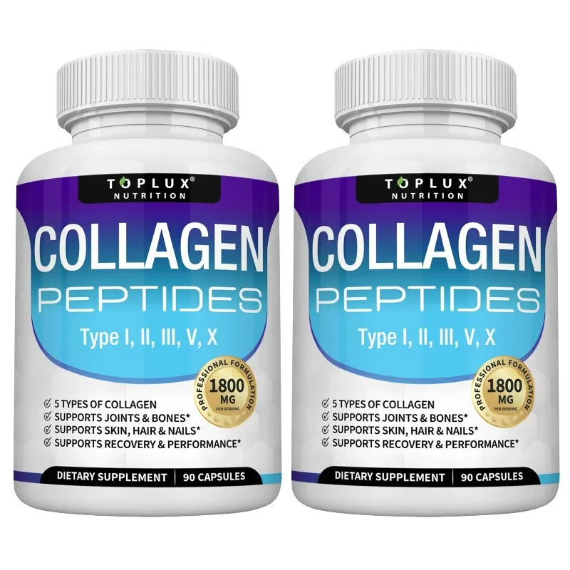 Collagen Peptides 1800mg - Skin Texture, Moisture & Antioxidant