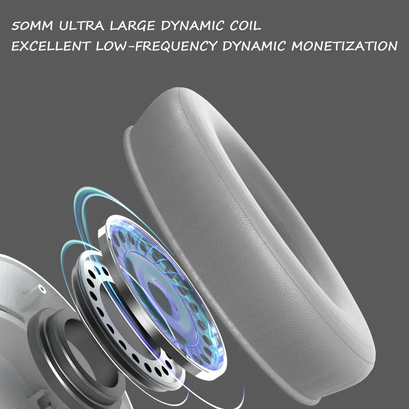 Wireless Bluetooth 5.3 Over-Ear Headphones with Hi-Res Audio