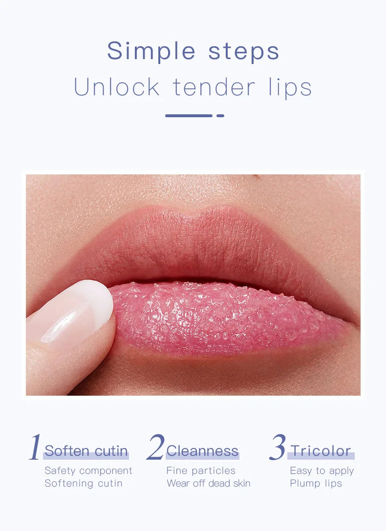 Lips Scrub, Exfoliating, Gentle Moisturizing - Lip Stick Brush
