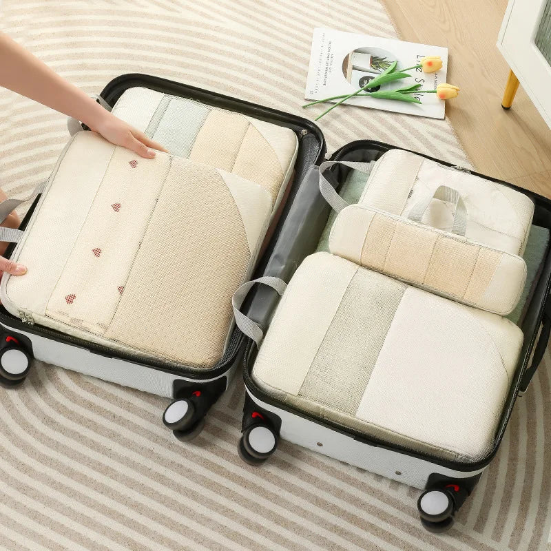 5-Piece Mesh Compression Travel Storage Bag Set