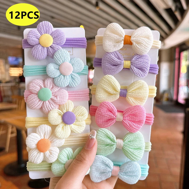 Girls Floral Elastic Hair Bands Set