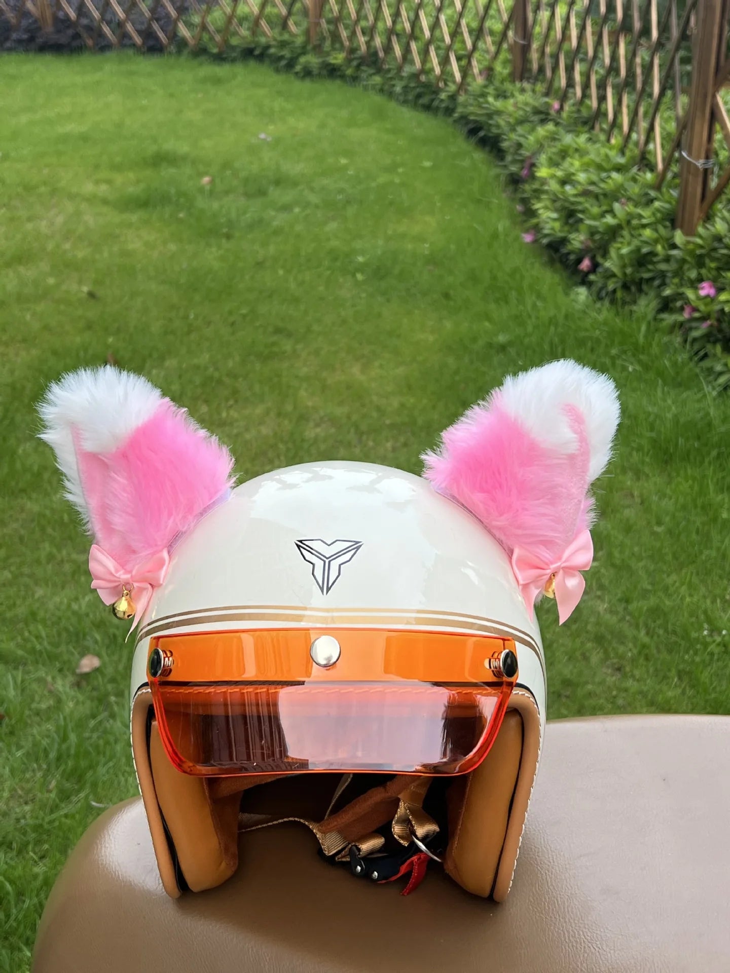 Cat Ears Helmet Decoration - Motorcycle & Ski Helmet Accessory for Men & Women